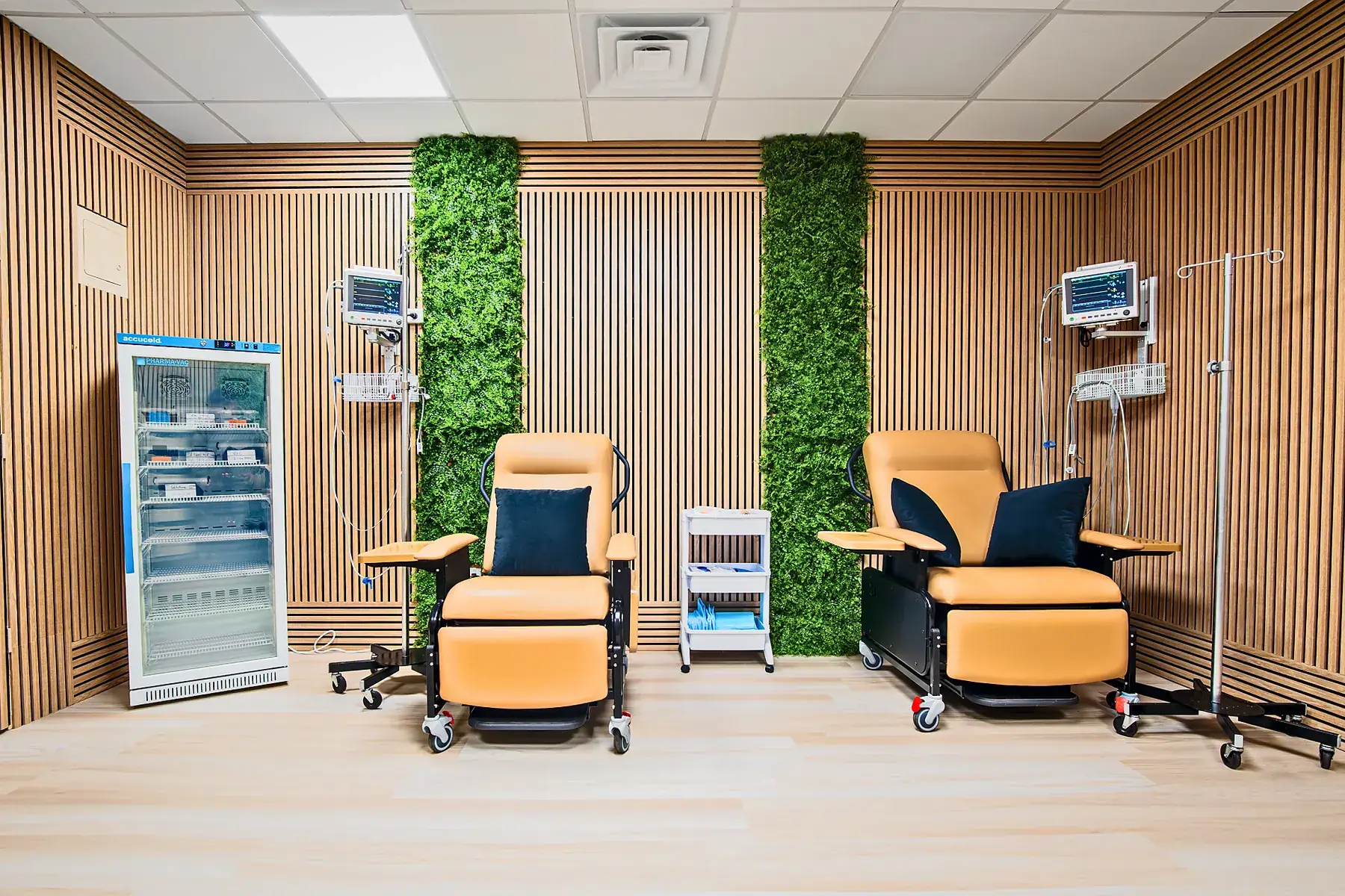 Inside the infusion room at Alpha Vital Elite IV, Middle Village