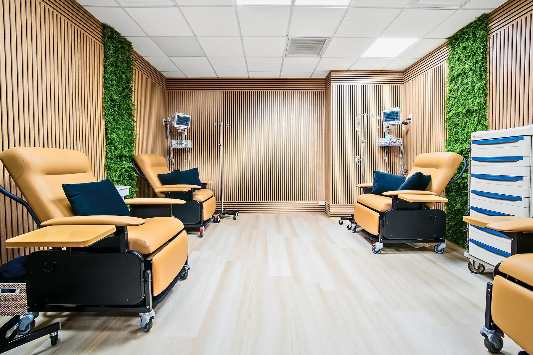 Inside the infusion room at Alpha Vital Elite IV, Middle Village